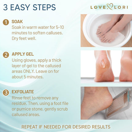 Extra Strength Callus Remover Gel, 6oz – Foot Scrubber & Pedicure Tools for Smooth Feet