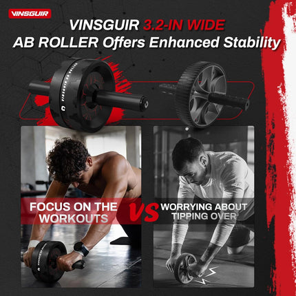 Ab Roller Wheel – Core & Abs Workout Equipment with Knee Pad for Home Gym