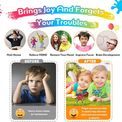 3-Pack Fidget Spinner Toys – Birthday, Easter, & Party Gift for Kids