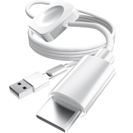 2-in-1 USB-C Fast Charging Cable – Built-In Apple Watch Charger for iPhone