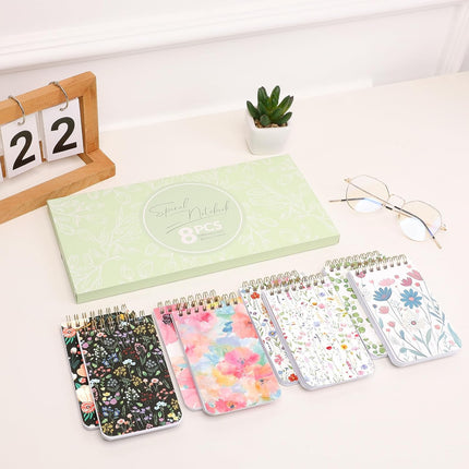 Mini Spiral Notebooks – 3x5, Aesthetic Covers, Lined Pages for Work & Nursing School