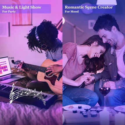 Smart Light Bulb – WiFi & Bluetooth, Works with Alexa & Google, RGB Dimmable