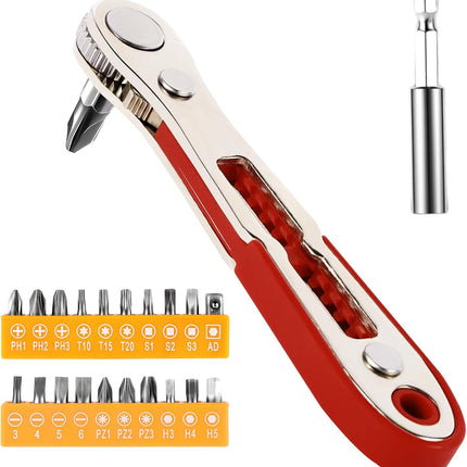 22 Piece Ratchet Screwdriver Tool Set Magnetic Bits for DIY Home Car Repair