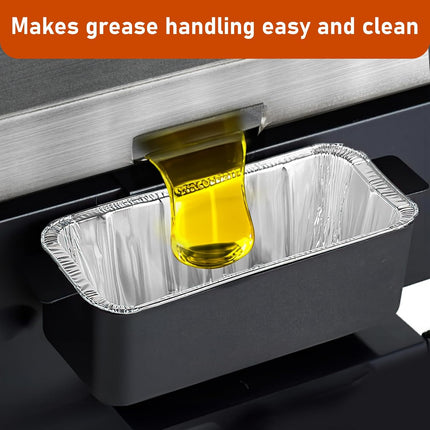 30-Pack Grease Cup Liners for Blackstone Griddle 5017, Disposable Foil Drip Pans