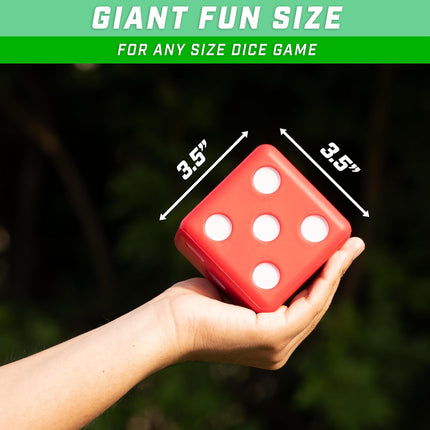 Large Red Foam Dice Set with Dry Erase Scoreboard for Family Games