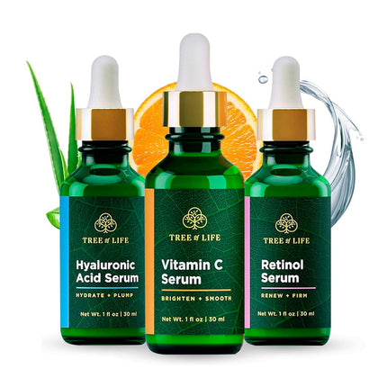 Facial Skincare Trio Set – Brightening, Firming & Hydrating, 3 x 1oz