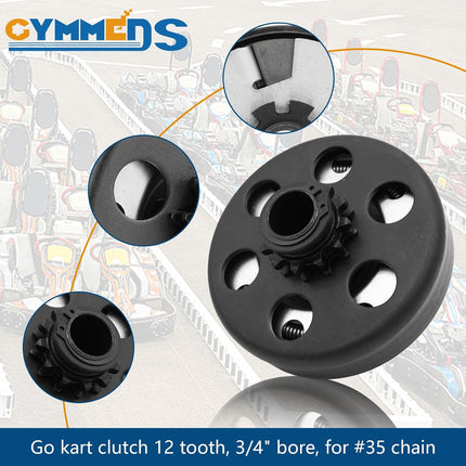 Go Kart Clutch 3/4in Bore 12T #35 Chain Centrifugal Clutch for Predator 212
