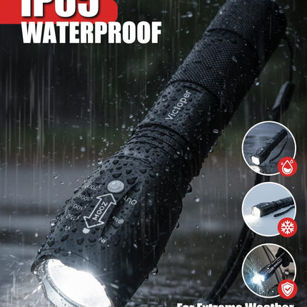 LED Flashlight 2-Pack – High Lumen Waterproof Torch for Camping & Hunting