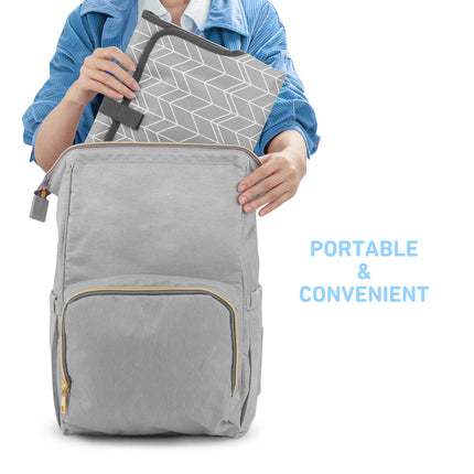 Portable Baby Changing Pad – Waterproof, Travel-Friendly, Built-In Pillow