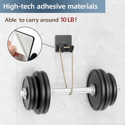 4 Pack Adhesive Shower Hooks Stainless Steel Razor Towel Holder Black