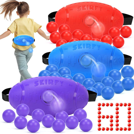 3 Pack Shaking Swing Ball Game Set with 60 Balls, Indoor Outdoor Party Toy for Ages 6+