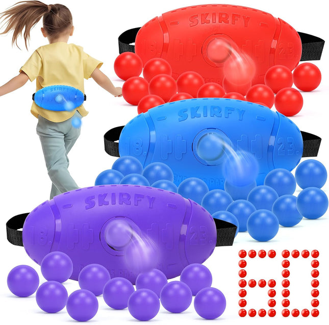 3 Pack Shaking Swing Ball Game Set with 60 Balls, Indoor Outdoor Party Toy for Ages 6+