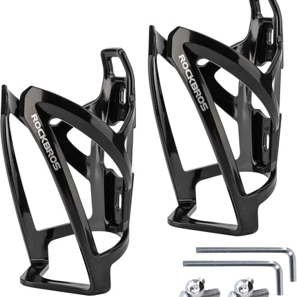 2-Pack Ultra-Light Bike Water Bottle Holder Cages with Screws, Universal MTB Road