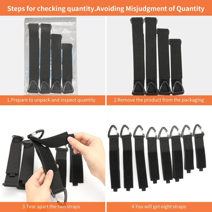 8-Pack Extension Cord Organizer – Heavy Duty Straps for Cables & Hoses