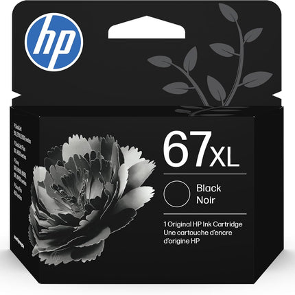 67XL Black Ink Cartridge for DeskJet 1255, 2700, ENVY 6000, 6400 Series