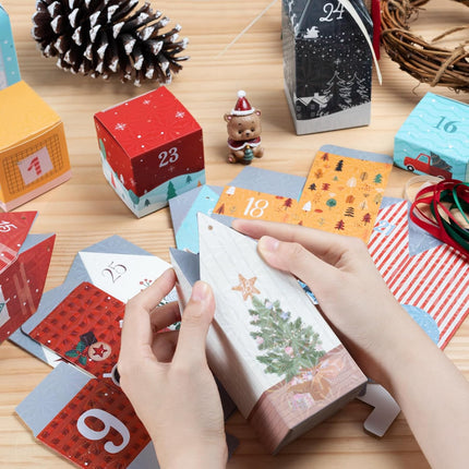 25PCS Christmas Countdown Boxes – DIY Numbered Advent Calendar for Family & Friends