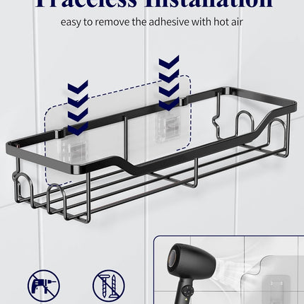 2-Pack Shower Organizer – No Drill Stainless Steel Caddy for Bathroom