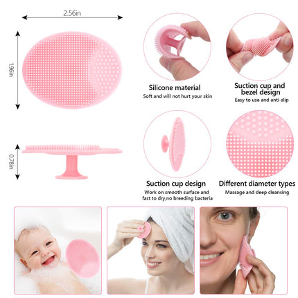 Silicone Face Scrubber Set 4PCS Exfoliating Lip & Facial Mask Brush Blackhead