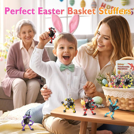 4-Pack Transformable Fidget Spinners – Easter Basket Stuffers & Stress Toys