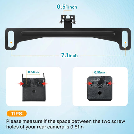Universal Car Rear View Camera Bracket – Stainless Steel, Anti-Rust, 170° Adjustable