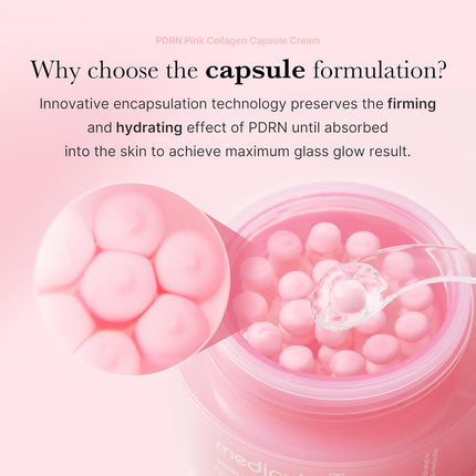 PDRN Pink Collagen Capsule Cream, Salmon DNA & Niacinamide, Korean Face Moisturizer