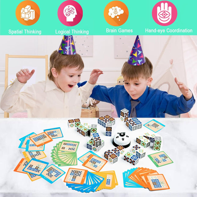 Wooden Match Puzzle Game – Pattern & Block Matching Toy for Kids & Adults