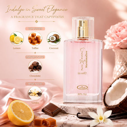 Choco Musk Marshmallow Eau de Parfum 50ml, Sweet Gourmand Arabian Perfume Women