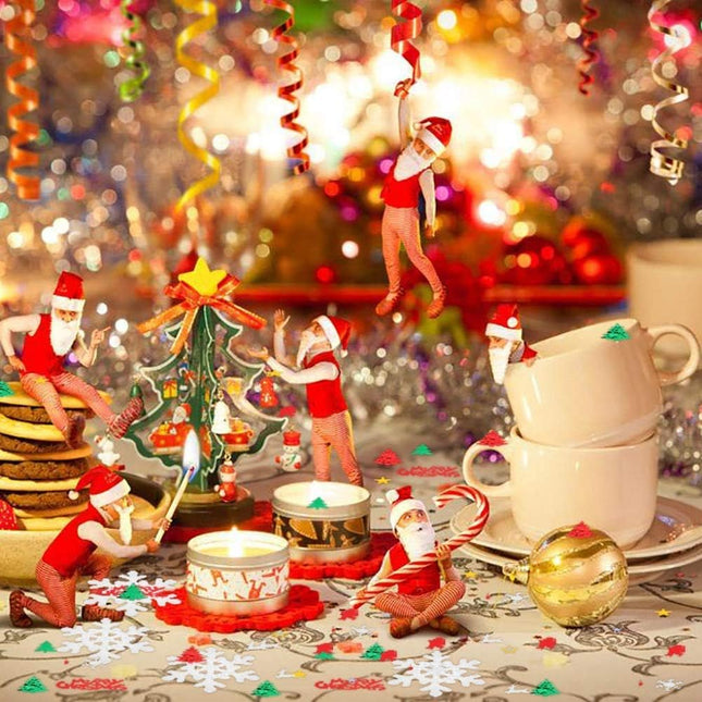 100g/4800PCS Christmas Confetti Mix – Foil Snowflake, Angel, Tree & More