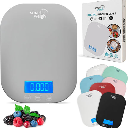 Gray Digital Kitchen Scale – Accurate for Cooking, Baking, and Meal Prep