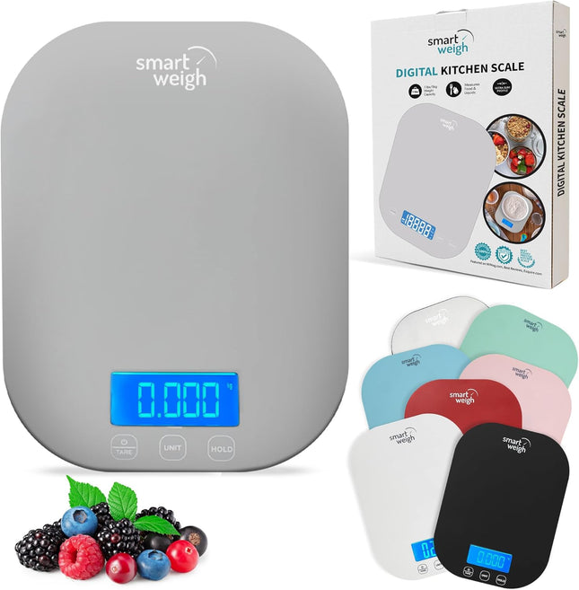 Gray Digital Kitchen Scale – Accurate for Cooking, Baking, and Meal Prep