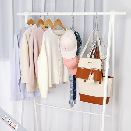 2 Pack Purse Hanger Organizer 360° Swivel Closet Hooks for Handbags Belts Bags