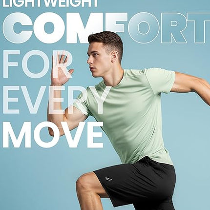 Men's Quick Dry Athletic Shorts with Pockets for Running & Gym Workout