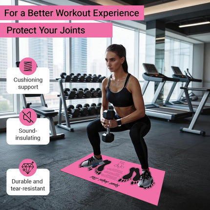 Squat Mat with Foot Position Guide Anti Slip Home Gym Workout Mat