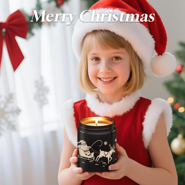 Christmas Citronella Candle 10oz – Scented Soy Wax Holiday Gift for Women & Home