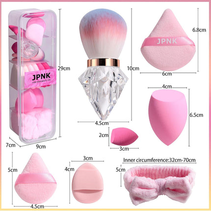 20PCS Makeup Sponge Set with Powder Puff Brush, Mini Sponges Liquid, Cream & Powder Makeup