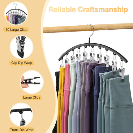 2-Pack Legging Hangers – Space-Saving Metal Organizer with Rubber Clips