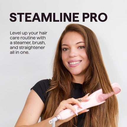 Pro Steam Straightening Brush 3 in 1 Tool for Smooth Nourished Hair