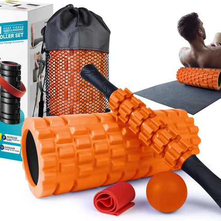 5 in 1 Foam Roller Set for Deep Tissue Massage Muscle Recovery Fitness