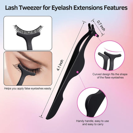 10PCS Eyelash Curler Kit, Lash Comb, Mascara Brushes, Tweezers & Refill Pads