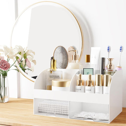 Makeup Organizer with Drawers – Cosmetic Storage for Vanity & Bathroom