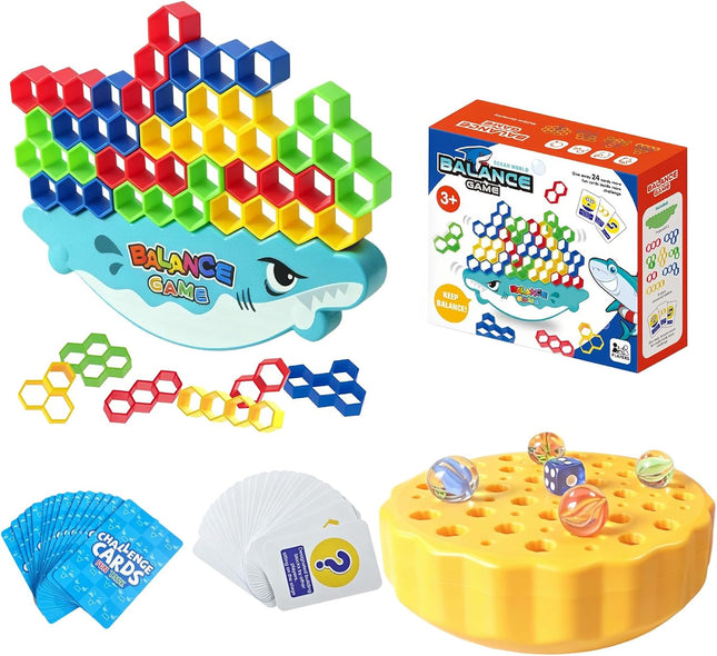 3 in 1 Stacking Balance Marble Game Educational STEM Toy Ages 6+