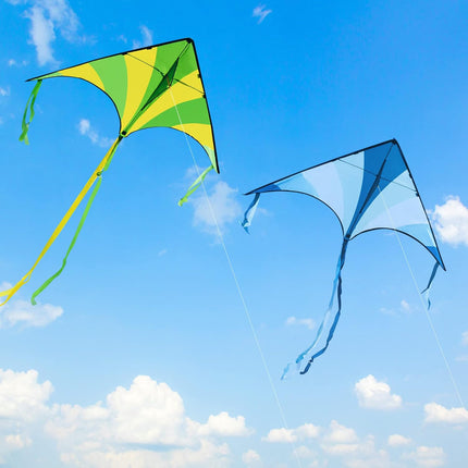 3 Pack Large Delta Rainbow Kites Easy to Fly Beach Toy for Kids & Adults