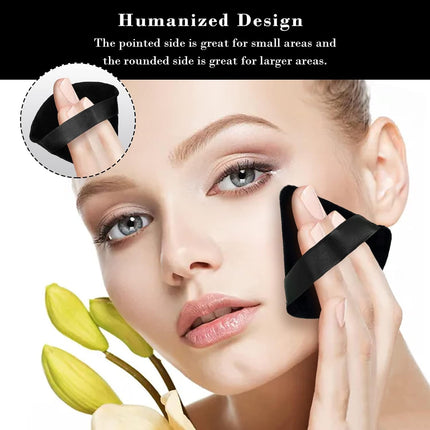 8PCS Triangular Makeup Powder Puffs, Soft Velvet Sponges for Foundation & Contouring