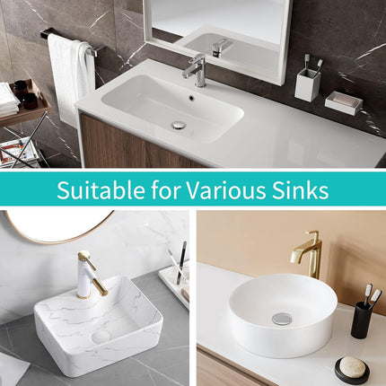 Brass Sink Stopper – Bathroom Drain Strainer with Hair Catcher, Universal Fit