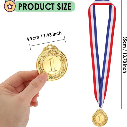 12 Piece Winner Award Medals 2 Inch Zinc Alloy Olympic Sports Champions Gold Silver Bronze