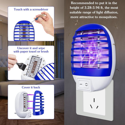 4 Pack Indoor Bug Zapper Mosquito Trap with LED Light for Home Office
