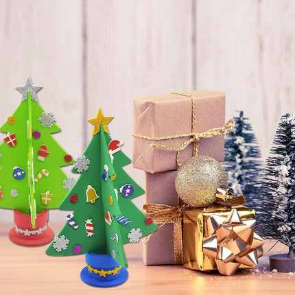 6PCS Christmas Craft Kit for Kids – Foam Trees, Holiday Stickers & Fun Activity Set