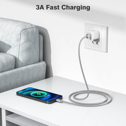 3 Pack USB A to USB C Charging Cable 1.5 3.3 6.6FT for iPhone Samsung