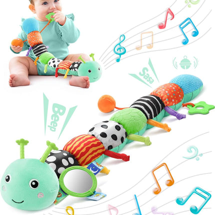 Baby Musical Caterpillar Toy 0–12 Months – Teether & Sensory Learning Toy