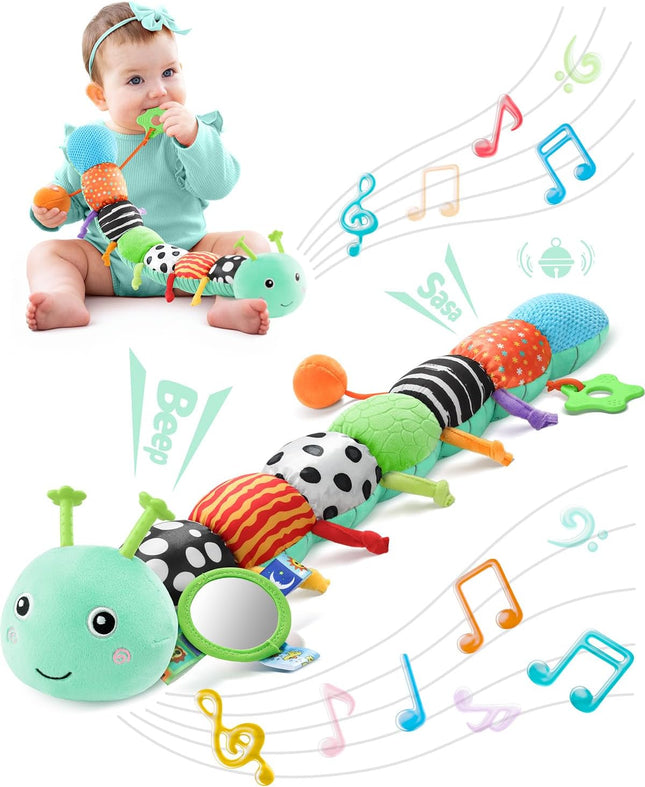 Baby Musical Caterpillar Toy 0–12 Months – Teether & Sensory Learning Toy